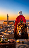 Drapeau National Maroc - Lion de l'Atlas The REAL STREET