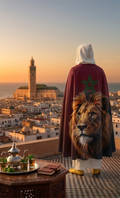 Drapeau Décoratif Maroc - Lion de l'Atlas