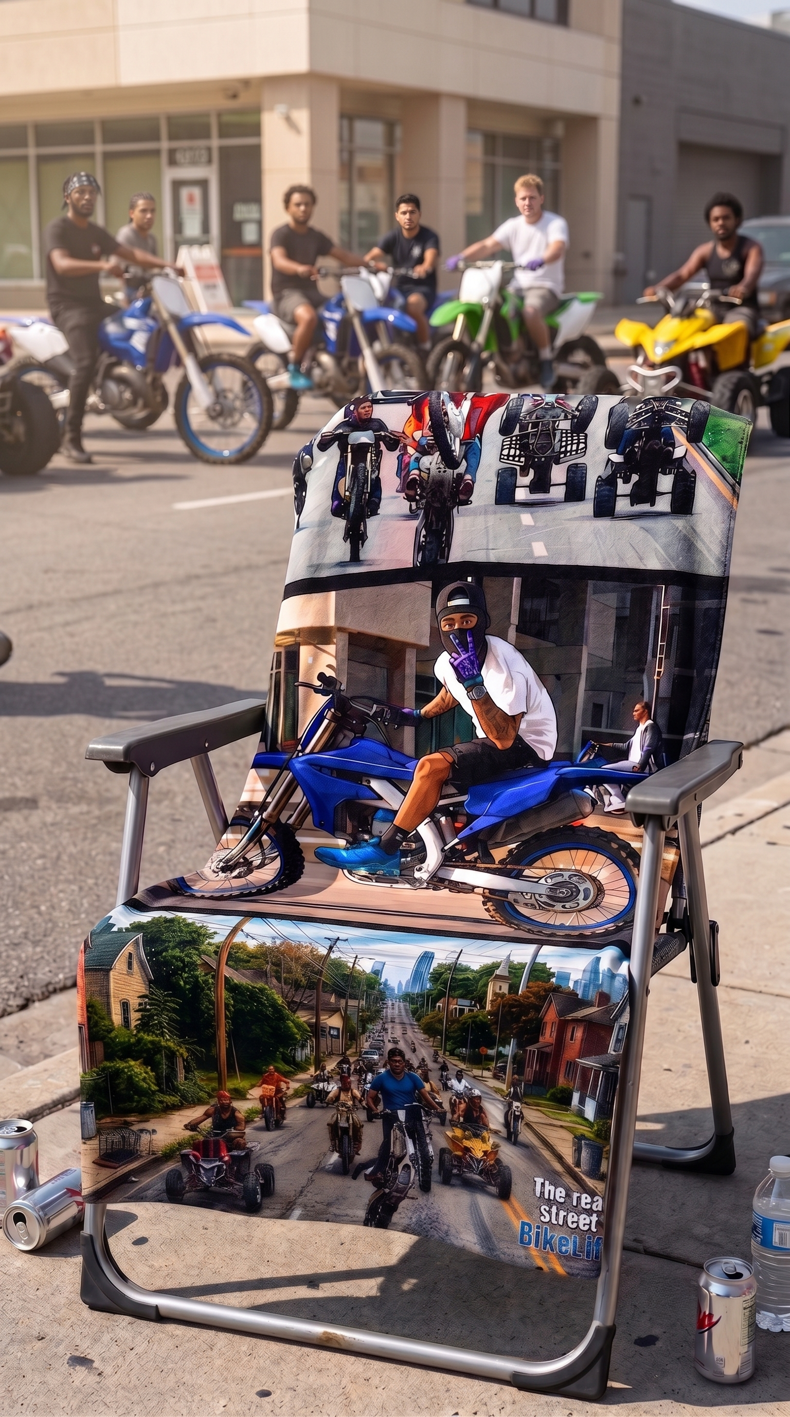 Serviette de Plage Microfibre "The Real Street BikeLife" – L'Esprit Urbain à l'État Pur