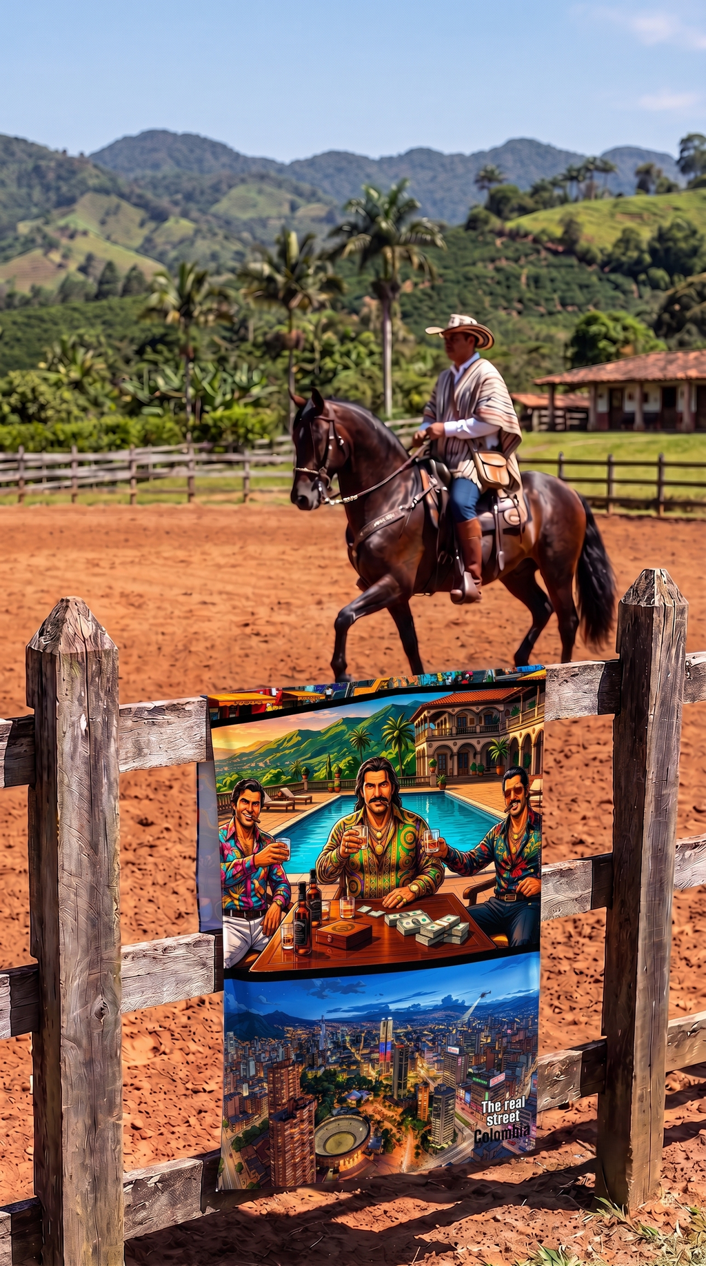 Serviette de Plage Microfibre "The Real Street Colombia" – Le Pouvoir et le Style Tropical