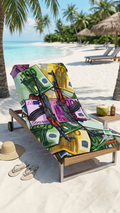 Serviette de Plage Microfibre "Street Money" – L'Accessoire Ultime de l'Été