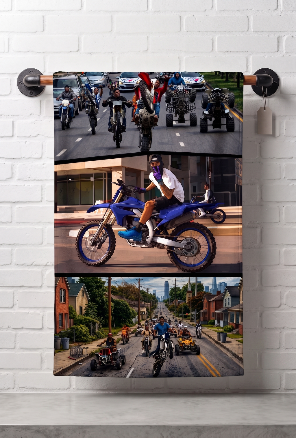 Serviette de Plage Microfibre "The Real Street BikeLife" – L'Esprit Urbain à l'État Pur