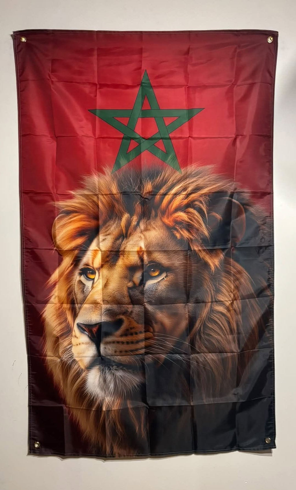 Drapeau Décoratif Maroc - Lion de l'Atlas